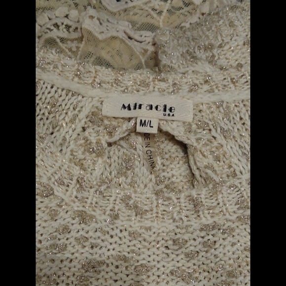 MIRACLE USA Sweater with Lace Edge - Picture 3 of 7